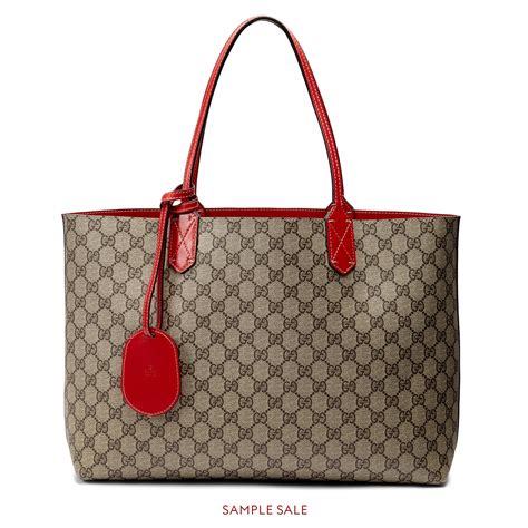 gucci large red tote|genuine Gucci tote bags.